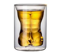Generisch Copas de vino con forma de cuerpo - 180 ml para hombre, resistente al calor, vaso de whisky soplado a mano, vaso único para bebidas de cóctel | Hogar, bar, fiesta, lugar de trabajo, noche