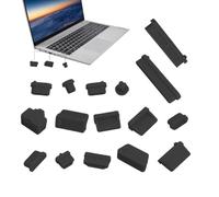 Generisch Copertura Antipolvere USB C - Tipo C Tappi Silicone Computer 16 Pezzi, Protezione Interfaccia Laptop Porte Universali | Kit Tappini Morbidi Anti Lanugine Sporco Custodia Notebook Per