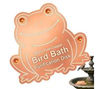 Generisch Copper Bird Bath, Bird Bath Disc, Birds Baths Cleaner, Universal Safe All Season Copper Design, for Garden Yard Patio Balcony Lawn Grassland Baths Water Outdoor Care Use, 3.937 pulgadas