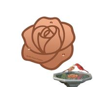 Generisch Copper Disc Birdbath, Three Point Support, All Season Safe Disk, Fish Pattern Design, Balcony Lawn Grassland Outdoor Space, for Purification Decoration Cleaning Maintenance Usage 10 x 10 cm