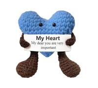 Generisch Corazón - Mini muñeca de punto | Hecho a mano con un bonito abrazo de bolsillo de ganchillo | Colgante de muñeca de punto de ganchillo, regalo de cumpleaños para el día de San Valentín, una