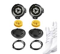 Generisch Cordones de seguridad | Cordones sin atar | Cambio rápido fácil y cómodo de estiramiento para mujeres, hombres, adultos, niños, para senderismo, botas de senderismo, Negro , ver descripción