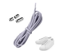Generisch Cordones elásticos que no se : cordones para zapatos de niños, zapatos planos, zapatillas de fitness y uso diario, Azul Coral Con Botones Plateados, Siehe Beschreibung