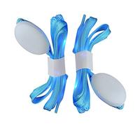 Generisch Cordones luminosos LED gente perezosa luminosa luz del zapato juvenil tejer nylon cinturón luminoso cordones zapatos de traje azul, azul, talla única