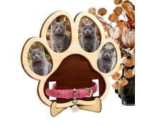 Generisch Cornice Commemorativa Cani - 24 x 24 cm Decorativa en Legno | Portafoto Animali | Ornamento | Ricordo per Duelo Perdita Mascota Casa Tomba Puppy Gatto Kitten