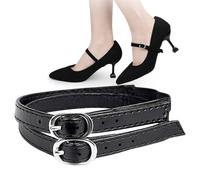 Generisch Correa de tobillo para talón transparente - Asas flexibles para bombas resbaladizas, hebilla deslizante, cómoda banda invisible para el pie | Prevenir, Negro , ver descripción