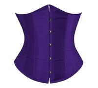 Generisch Corsé para mujer, tallas grandes, corsé bajo el pecho, morado oscuro, 3XL