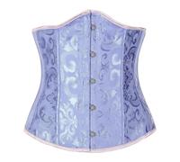 Generisch Corset bustier body à lacets fermeture éclair au dos, gaine amincissante pour mariage ou soirée, sous-poitrine. Idéal pour affiner la poitrine., azul, XXS