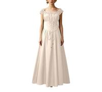 Generisch Corset médiévale Pour Femme, Costume de soirée élégant, beige, XXL