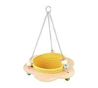 Generisch Cotton Rope Bird House - Cama tejida resistente a la masticación hecha a mano, percha de colgante, accesorio de jaula transpirable duradero | Interior y exterior Aviary Garden Living