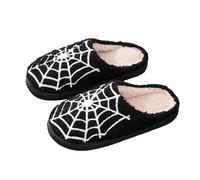 Generisch Couples Holiday Printed Slippers For Men And Women Warm Slippers At Home Orthopédicos Zapatos Mujer Ancho Invierno, Negro , 43 EU