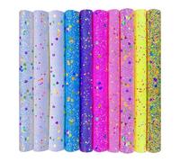 Generisch Craft, lote de 8 feuilles A4 de brillantes, feuilles de pour vêtements - Pour Broderie en Tissu, álbum, Costume, Fête, École À La Maison