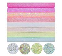 Generisch Craft, lote de 8 feuilles A4 de brillantes, feuilles de pour vêtements - Pour Broderie en Tissu, álbum, Costume, Fête, École À La Maison
