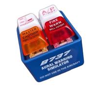 Generisch Crew Alert Llavero LED Aviation Cockpit Alarma de emergencia Sonido Simulador de Advertencia Llavero Metal Aluminio Coleccionable Temporizador Conmemorativo, azul, 4x4cm