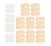 Generisch Crochet Doll Stand Wooden Base Standing Holder 24 Pieces Steel Needle Desktop Figurines Support Collectors Adults Children Boys Girls