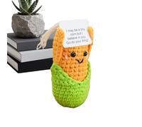 Generisch Crochet Maíz Figure, Knitted Emotional Toy Set, Soft Yarn Corn Doll with Message Card System, Handmade Plush Gift Ornament, Cute Food Style Design Decor, Students Friends for Gift Use