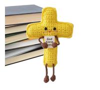 Generisch Crochet Positivo - Lana Muñeca de Punto Dulce Divertido Hecho A Mano | Adorable de Felpa de Lana Sonriente Figura de Crochet para Escritorio, Dormitorio, Sala de Estar, Oficina, Al