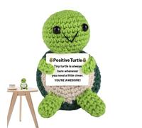 Generisch Crochet Turtle - Juguete de tortuga con | Tortuga de apoyo emocional divertido | Crochet de apoyo emocional para Encouragement Knitting Doll for Home Studio Decoration Girls Crochet