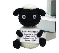 Generisch Crocheted Animals | 6 x 6 x 9,5 cm Emocional Animals Crochet Sheep, Soft Home Decorative Accessories for Living Room Bedroom Office Window Desk Bookshelves Meditation New Job Coworkers