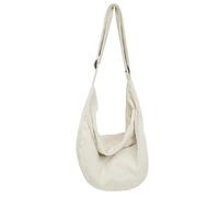 Generisch Crossbody Bag Damen Herren Umhängetasche Damen, Cord Tasche Handtasche Damen Groß Casual Schultertasche mit verstellbarer Schultergurt für Schule Büro Arbeit Reisen Ausflug Einkaufauf, beige