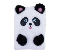 Generisch Cuaderno de bocetos esponjoso | Bonito diario de animales de panda, accesorios de escritura, A5, cuaderno de peluche bordado, para dibujar y escribir para niños y, para hombres y mujeres