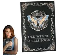 Generisch Cuaderno de diario vintage, libro de hechizos, cuaderno de papel de antigüedades con hechizos reales | Diario de papel vintage, folleto de decoración de Halloween, Navidad para mujeres