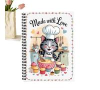 Generisch Cuaderno de recetas de cocina | Diario de comidas en blanco con espiral | Cuaderno para planificación de comidas, para hornear y cocinar, para cocina, restaurante, hogar, apartamento y