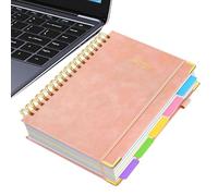 Generisch Cuaderno en espiral, diario a cuadros DIN A5 con divisor extraíble, 300 páginas, planificador para profesores, estudiantes, notas, escuela, estudio, enseñanza, reuniones, aprendizaje