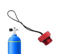 Generisch Cubierta de válvula de depósito DIN - 35 x 32 mm tapa protectora de aluminio a prueba de polvo, protección industrial de válvula, fijación de cuerda, accesorios para botellas de buceo para