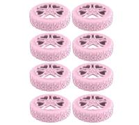 Generisch Cubiertas para rueda de maletero, cubiertas de silicona para maleta, funda protectora de ruedas anti-no-8x, resistente al desgaste, piezas de repuesto, textura floral, zapatos de viaje, rosa