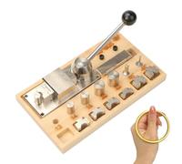 Generisch Cuchara, cortador de anillos de cuchara, dispositivo de ajuste de tamaño de joyas ajustable con función de reducción y ampliación para plateros, abalorios, envolturas de alambre y