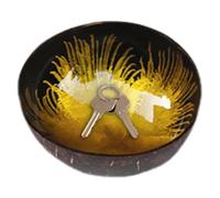 Generisch Cuenco de coco natural - Tazón de cereal pulido, decorativo | Juego de cuencos de concha | Ensalad Container for Salads, Nuts, Fruits, Drinks, Acai, Home Decoration for Office Table