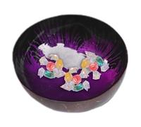 Generisch Cuenco de coco natural - Tazón de cereal pulido, decorativo | Juego de cuencos de concha | Ensalad Container for Salads, Nuts, Fruits, Drinks, Acai, Home Decoration for Office Table