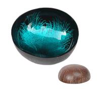 Generisch Cuenco de coco natural - Tazón de cereal pulido, decorativo | Juego de cuencos de concha | Ensalad Container for Salads, Nuts, Fruits, Drinks, Acai, Home Decoration for Office Table