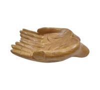 Generisch Cuenco de madera tallada de palmera, cuenco de sacrificio ritual de 15 cm, escultura de mano de Buda, representación artística de piedra | Bandeja de para el altar espiritual