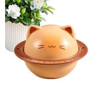 Generisch Cuenco grande con tapa | Cuenco de cerámica de diseño de gatos,Contenedor de alimentos con cuchara y palillos para la preparación de comidas, avena, cereales, ensalada, almuerzo oficina