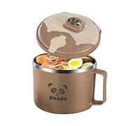 Generisch Cuenco para pasta | Recipiente de acero inoxidable para preparar comida | Cuenco listo para pasta con tapa - para almuerzo, cena, desayuno, aperitivos, universidad, oficina, cocina, viaje