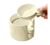 Generisch Cuencos para salsas con soporte, cuenco para especias con de almacenamiento, mini recipiente de cerámica para servir aderezos, salsa de tomate y aperitivos