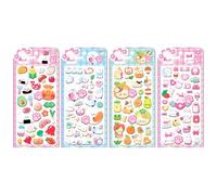 Generisch Cute 3D Stickers | 8.86in 4 Sheets Paw Print Scrapbooking Foam PVC Decorative Labels Self Adhesive Craft Stickers | Smartphone Birthday Classroom Business Teacher School Reward