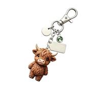 Generisch Cute Cow Bag Charm - Add A Smmooth Decorative Touch To Handbags, acrílico Cartoon Animal Pendiente, 7 cm x 3 cm Compact Size, High Gloss Acrylic Qualiity Lightweight - For Women & School