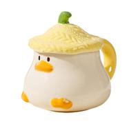 Generisch Cute Duck Mug | Animal Coffee Mugs - 400 ml Tableware, Ceramic Hand-Painted Cartoon Drinkware, With Handle For Juice Milk Chocolate