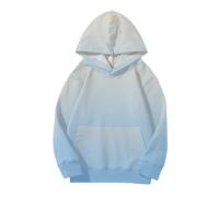 Generisch Cute for Teen Girls Trendy Preppy Sudaderas Oversized Manga Larga Camisas Gradient Clothes for Girls Brown Top Mujer, azul celeste, 160