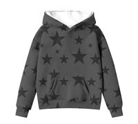 Generisch Cute Hoodies for Tween Girls Long Sleeve Star Graphic Oversized Sweatshirts Cute Fall Pullover Tops Comfy Winter Outfits S Sweatshirt Mädchen 152, gris, 3-4 años