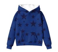 Generisch Cute Hoodies for Tween Girls Long Sleeve Star Graphic Oversized Sweatshirts Cute Fall Pullover Tops Comfy Winter Outfits S Sweatshirt Mädchen 152, azul, 9-10 años