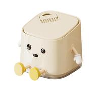 Generisch Cute Small Trash can With Lid - Desk Trash Can | Compact With Lid Anti-Smell Push Open Cute Space Saving Waste Box for Bathroom Kitchen Car, Functional Decorative