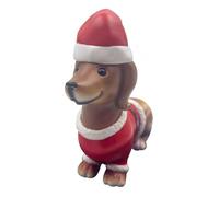 Generisch Dachshund Outdoor Decor, Resin Dog, Christmas Ornament, Cute Festive Figurine, Compact and Lightweight, Strong Display Accent, for Counter Entryway Bookshelf Nursery Table Desk, 5.91