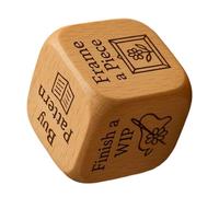 Generisch Dados de bordado | Utensilios de manualidades de madera de 6 lados - Cubo de decisión con tareas de acolchado, para hacer punto, bricolaje, cursos de arte, bordadoras, mujeres entusiastas