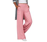 Generisch Damen Jogginghose Sporthose Frauen Trainingshose Fitness Yogahose Tights Blickdicht Sweatpants Slim Fit Freizeithose Laufhosen Modern Jogging Hose für Sport Yoga Freizeit, Rosa., XXL