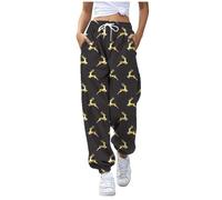 Generisch Damen Jogginghose Trainingshose Fitness Sporthose Frauen mit Kordelzug Yogahose Tights Blickdicht Yogahose Tights Blickdicht Jogging Hose Laufhosen Modern für Sport Yoga Gym 2025, Negro