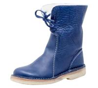 Generisch Damen-Winterstiefel mit flachem Absatz, hoch oben, warme Winterstiefel, tiefer Mund, runder, mittellange Ärmel, künstliche Schneestiefel, weiblich Wasserdichte Herren, turquesa, 40 EU